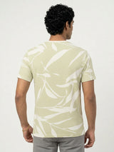 Men T-Shirt PRINT Green Regular Fit
