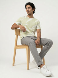 Men T-Shirt PRINT Green Regular Fit