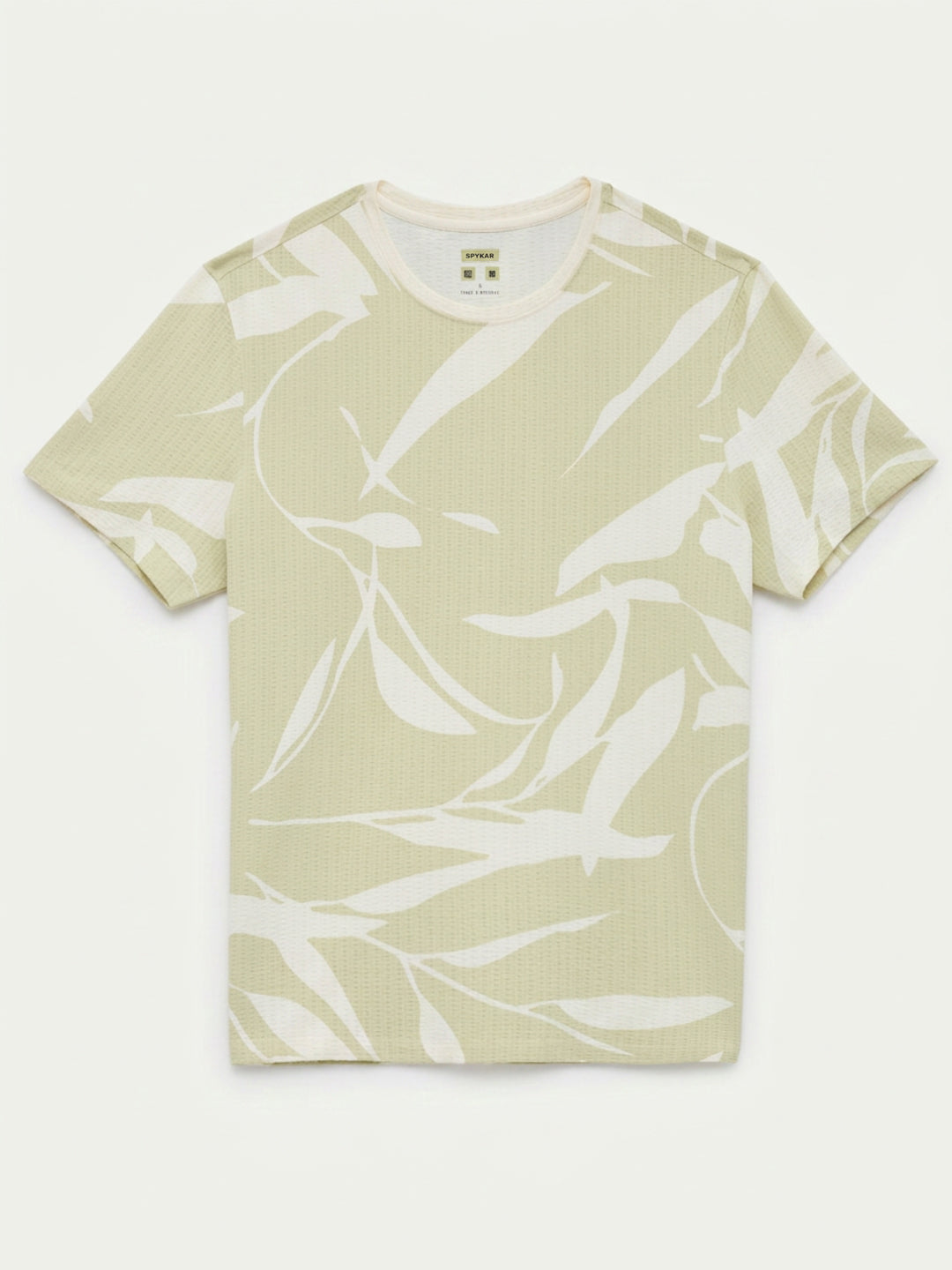 Men T-Shirt PRINT Green Regular Fit