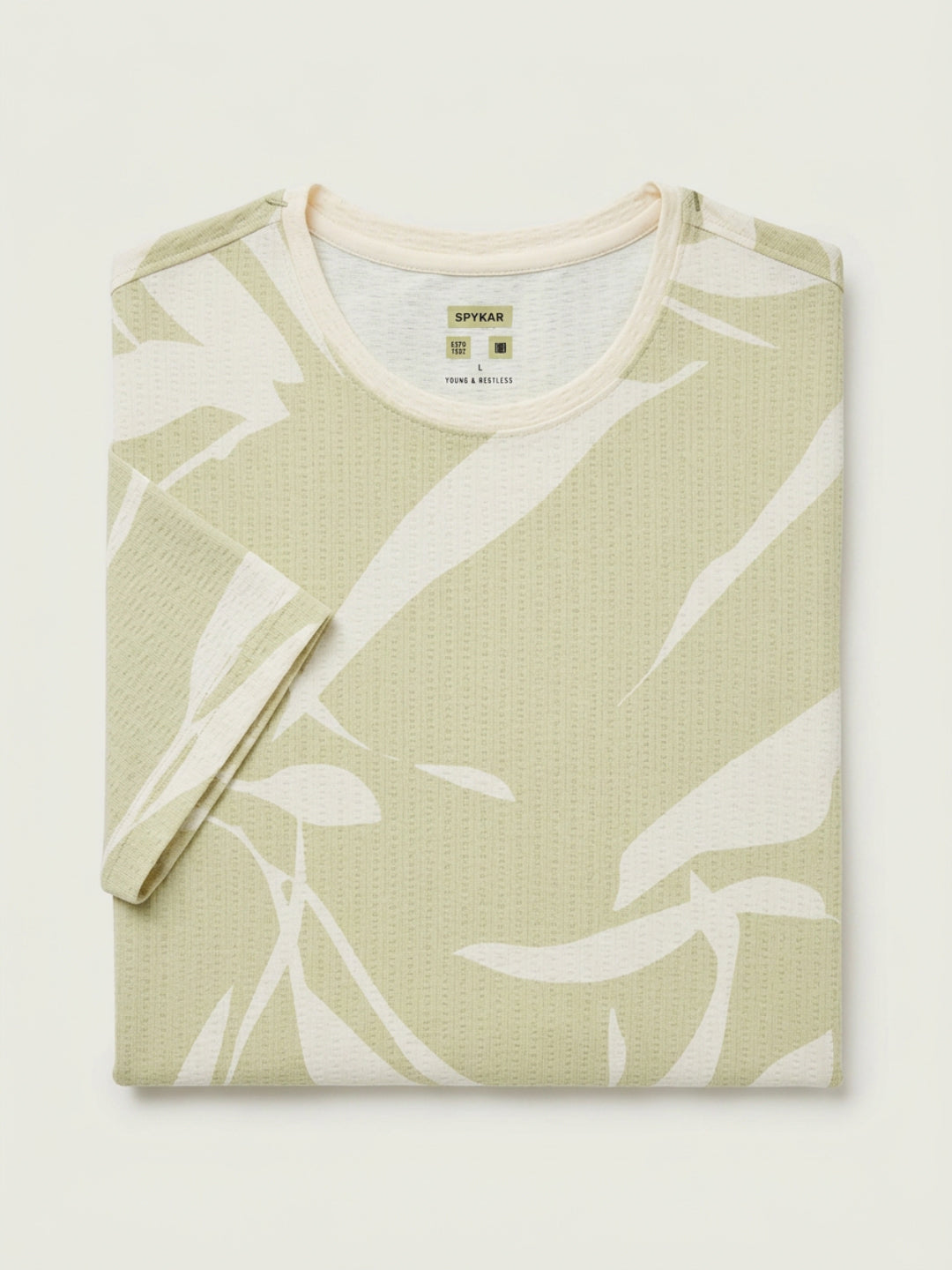 Men T-Shirt PRINT Green Regular Fit