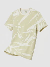 Men T-Shirt PRINT Green Regular Fit