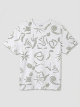 Men T-Shirt PRINT White Regular Fit