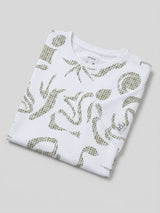 Men T-Shirt PRINT White Regular Fit