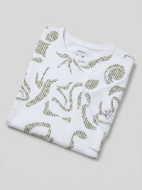 Men T-Shirt PRINT White Regular Fit