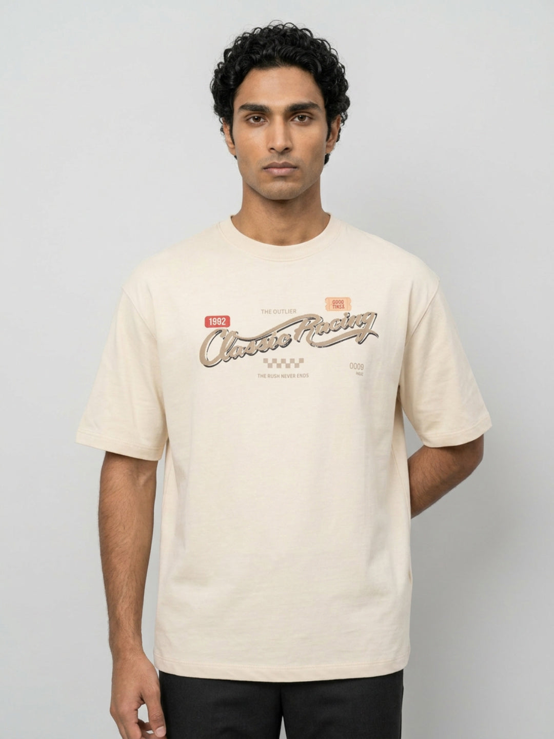 Men T-Shirt Graphic Off-White Relaxed Fit
