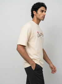 Men T-Shirt Graphic Off-White Relaxed Fit