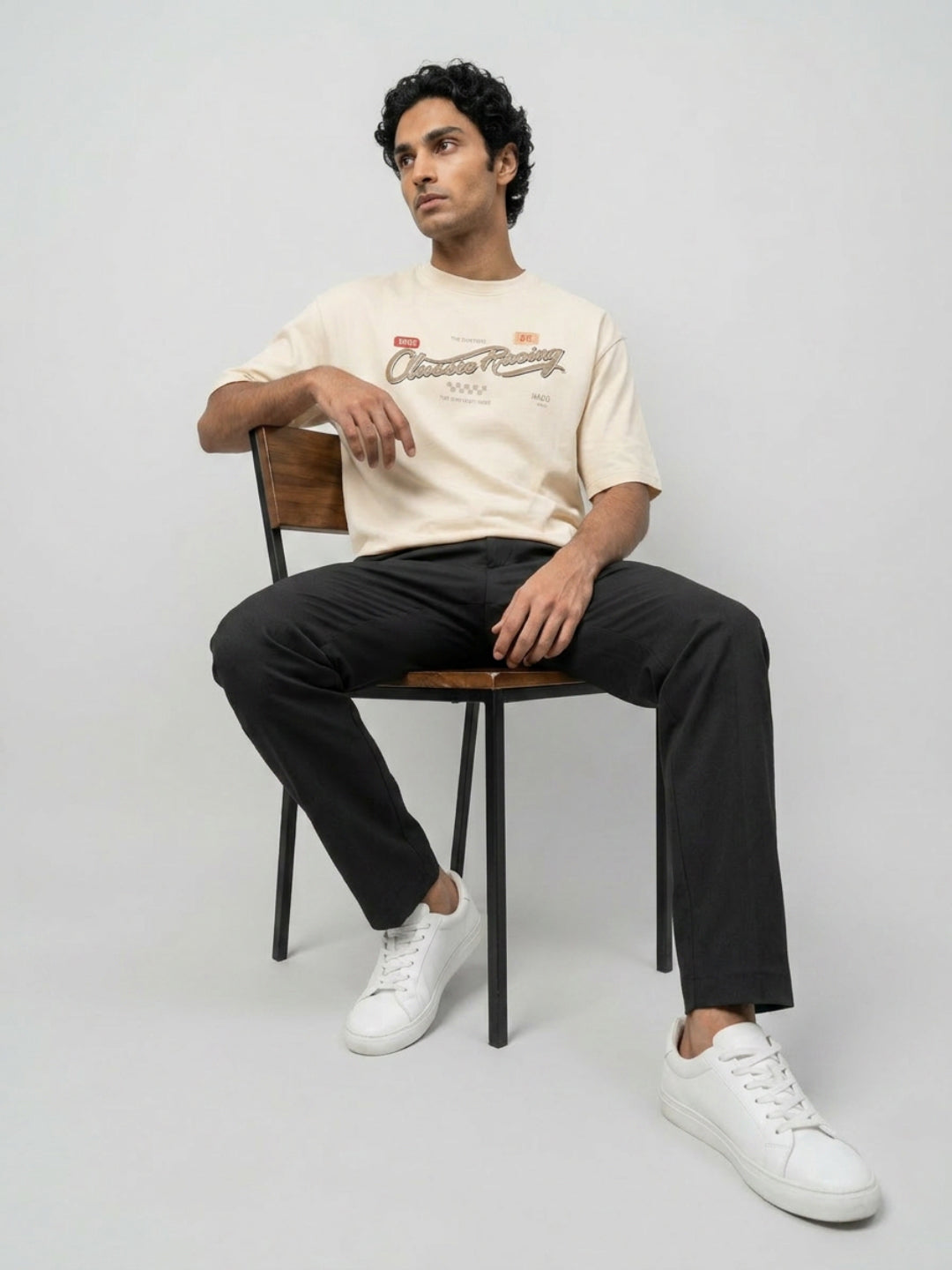Men T-Shirt Graphic Off-White Relaxed Fit