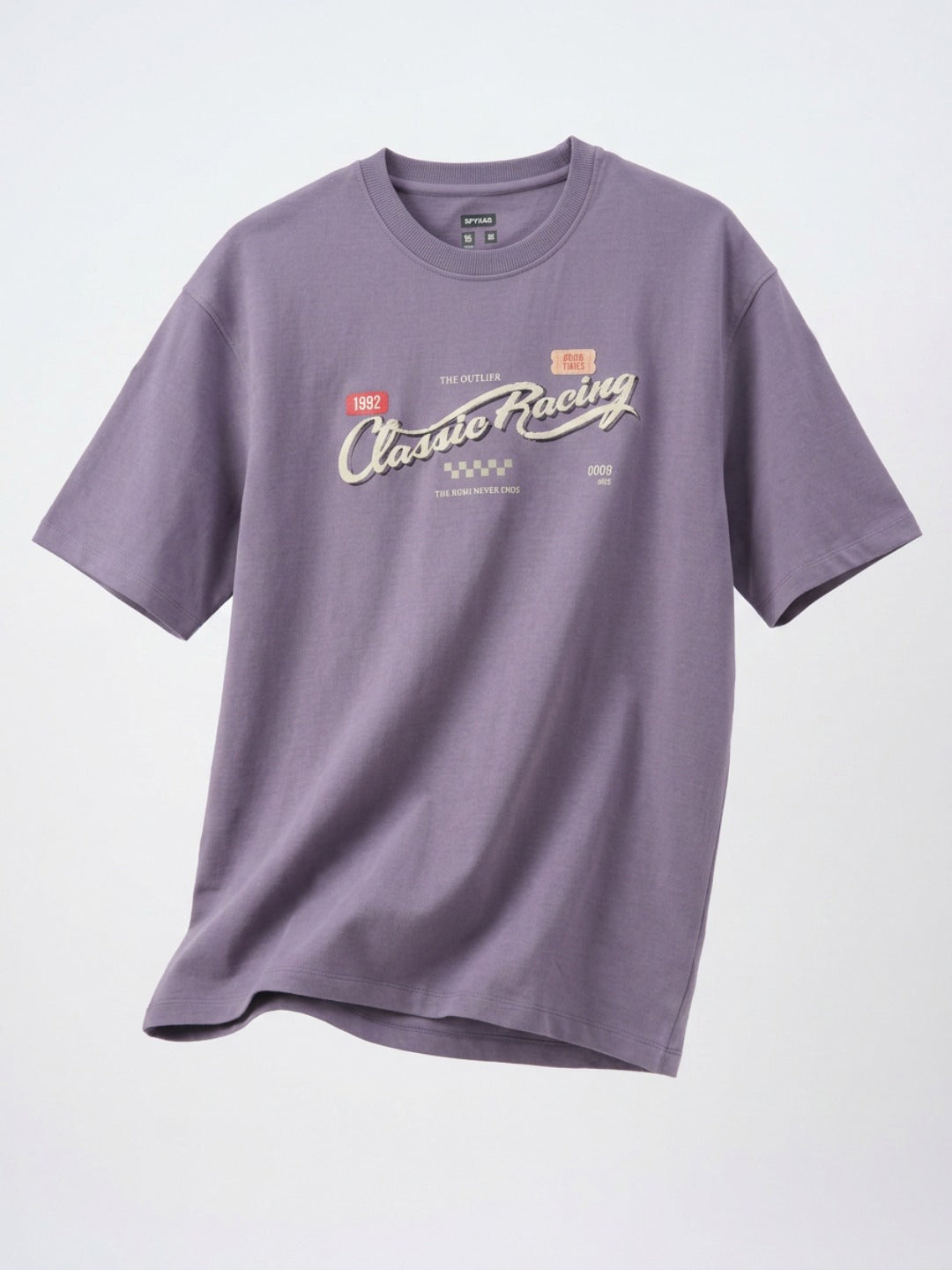 Men T-Shirt Graphic Purple Relaxed Fit