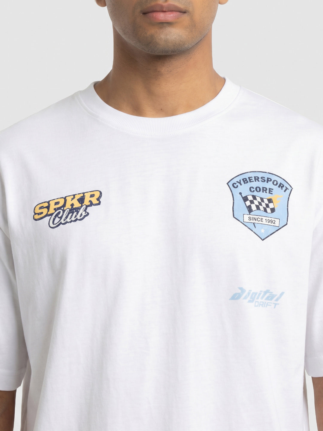 Men T-Shirt Graphic White Relaxed Fit