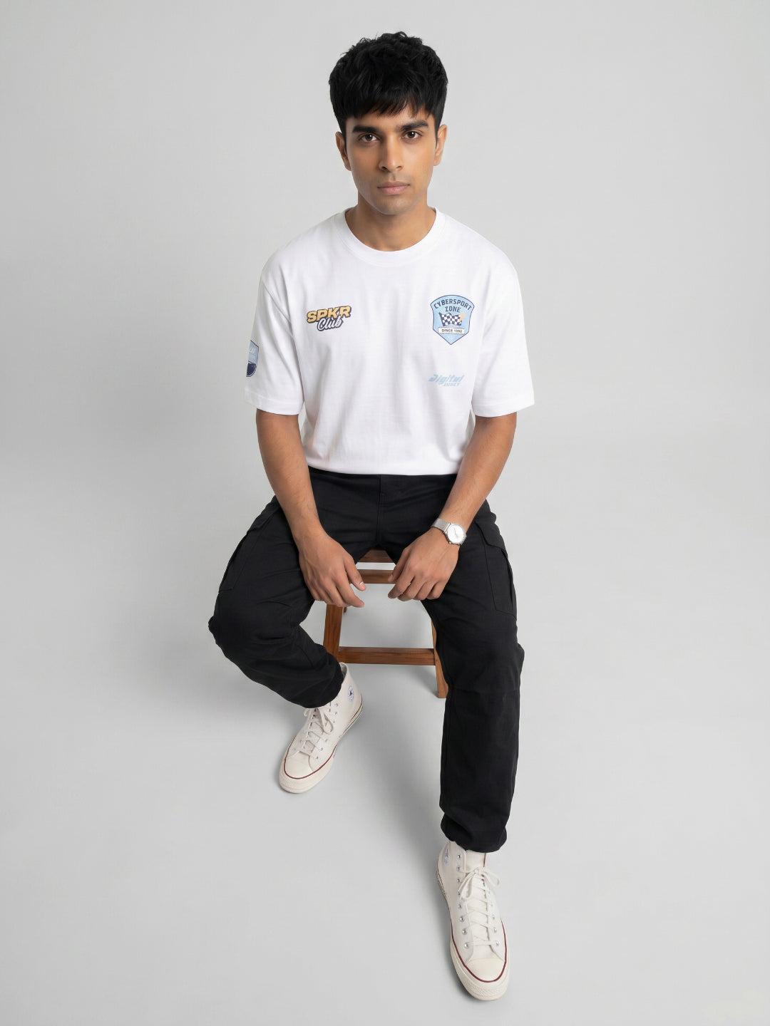 Men T-Shirt Graphic White Relaxed Fit
