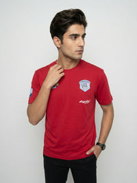 Men T-Shirt Graphic Red Relaxed Fit
