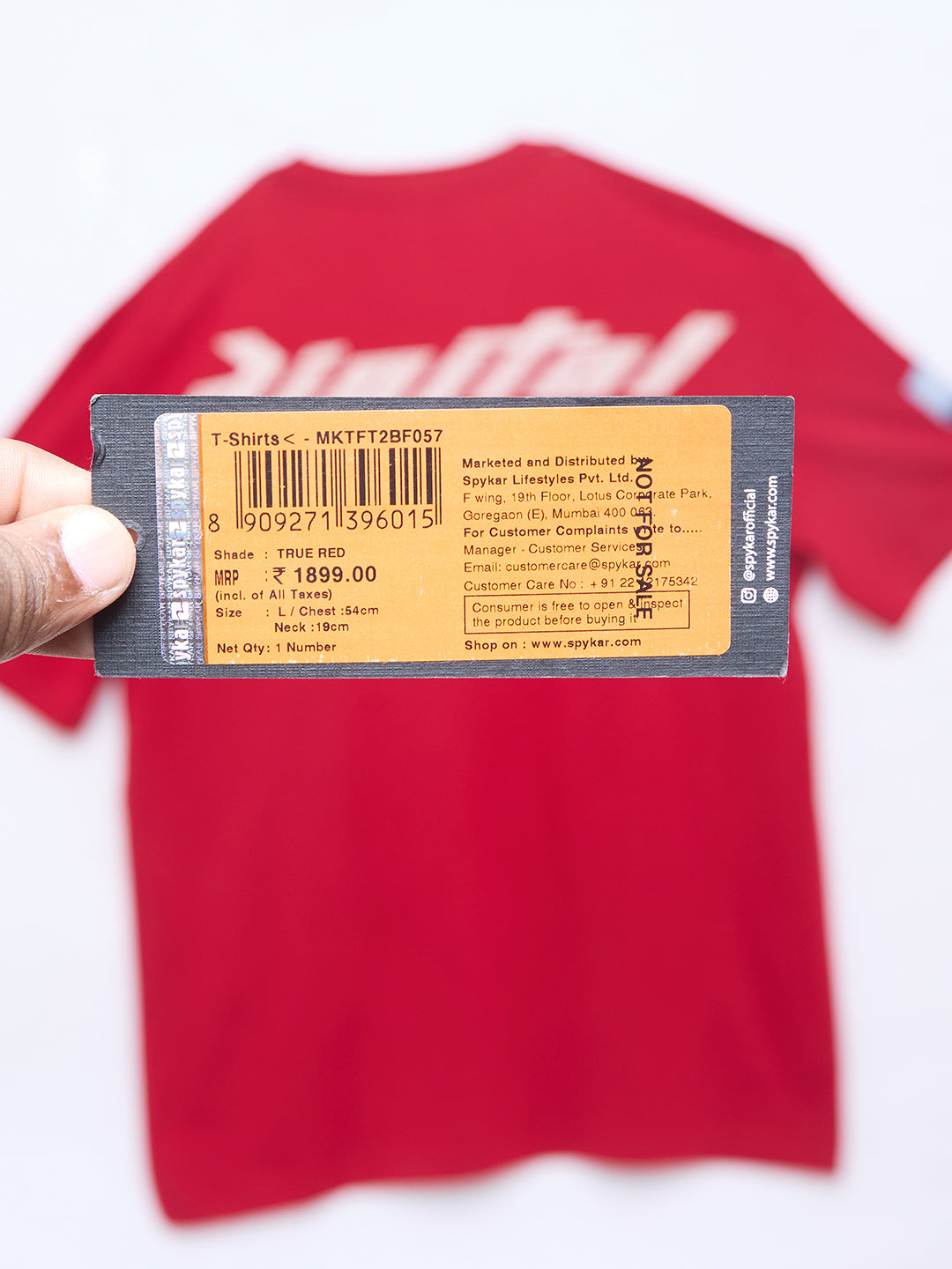 Men T-Shirt Graphic Red Relaxed Fit