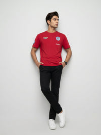 Men T-Shirt Graphic Red Relaxed Fit