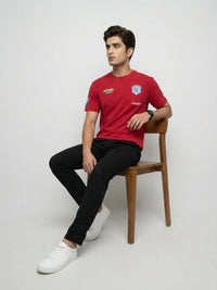 Men T-Shirt Graphic Red Relaxed Fit