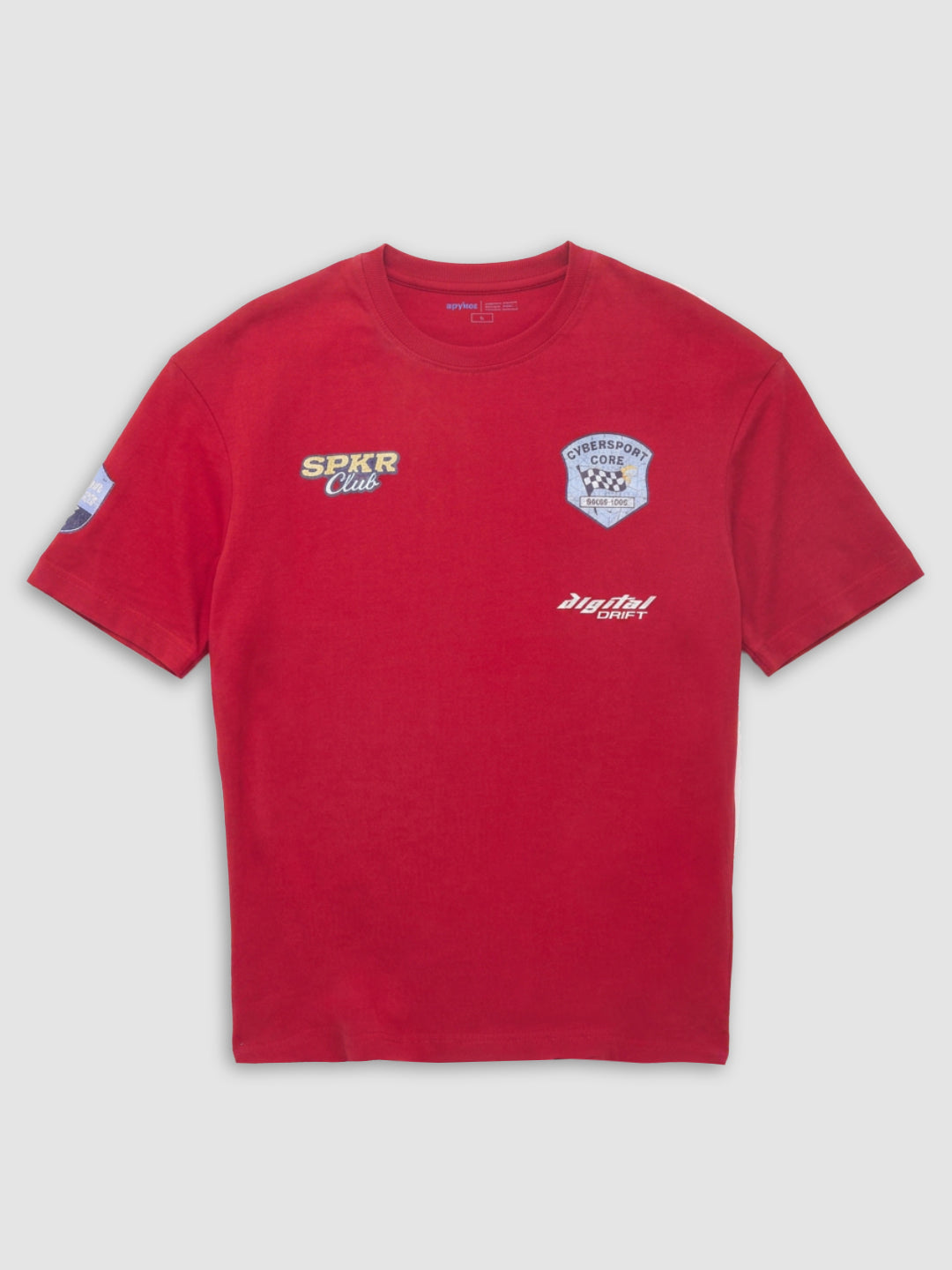 Men T-Shirt Graphic Red Relaxed Fit