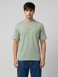 Men T-Shirt Graphic Green Relaxed Fit