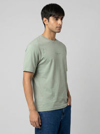 Men T-Shirt Graphic Green Relaxed Fit