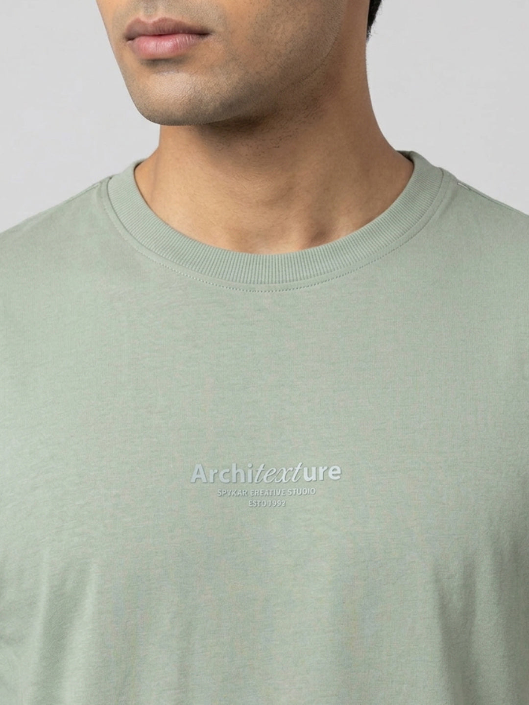 Men T-Shirt Graphic Green Relaxed Fit