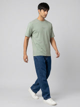 Men T-Shirt Graphic Green Relaxed Fit