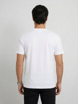 Men T-Shirt Graphic White Regular Fit