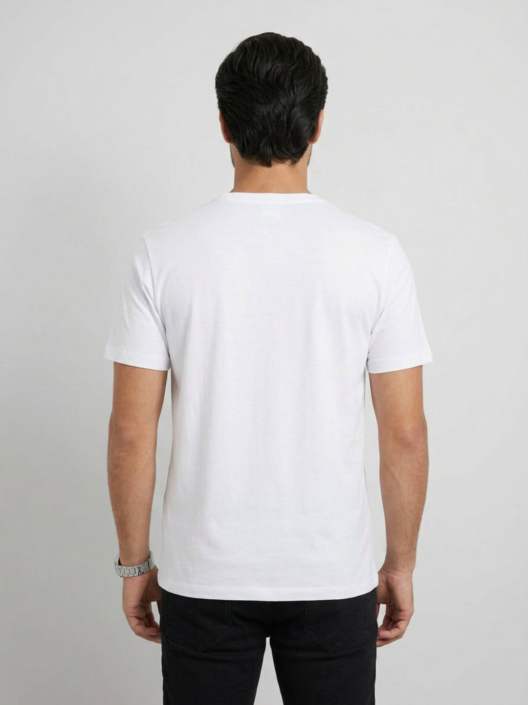 Men T-Shirt Graphic White Regular Fit