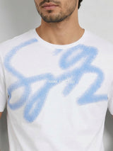 Men T-Shirt Graphic White Regular Fit