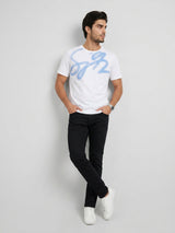 Men T-Shirt Graphic White Regular Fit