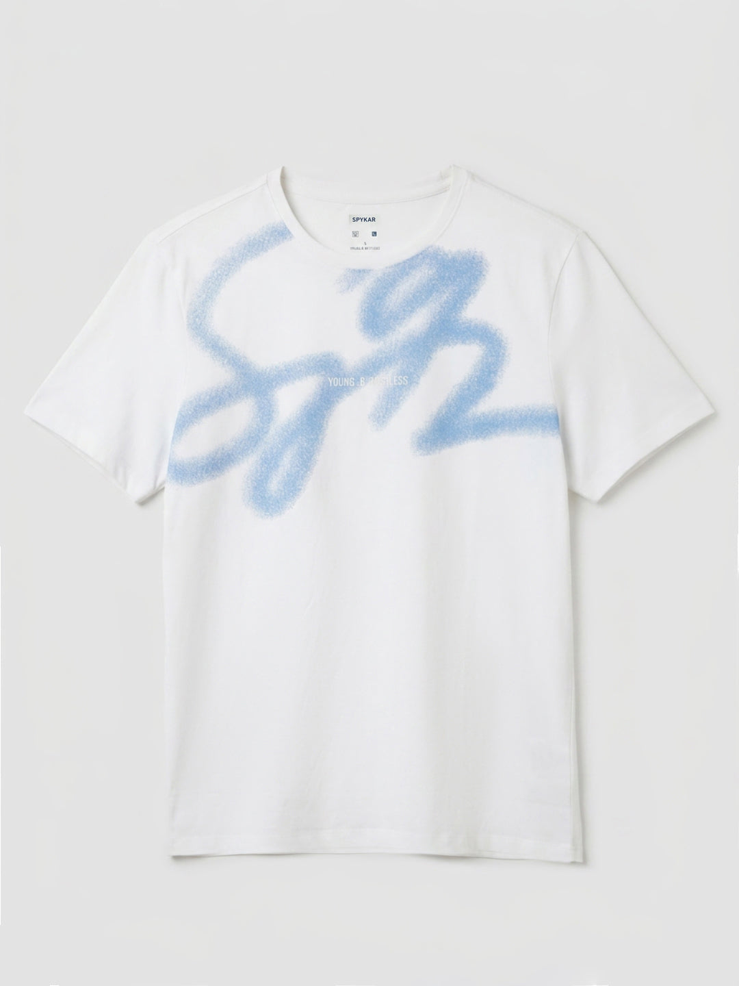 Men T-Shirt Graphic White Regular Fit