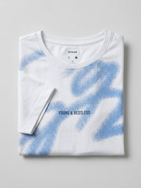 Men T-Shirt Graphic White Regular Fit