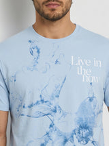 Men T-Shirt Graphic Blue Regular Fit