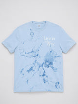 Men T-Shirt Graphic Blue Regular Fit