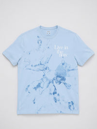 Men T-Shirt Graphic Blue Regular Fit