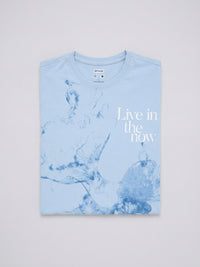 Men T-Shirt Graphic Blue Regular Fit