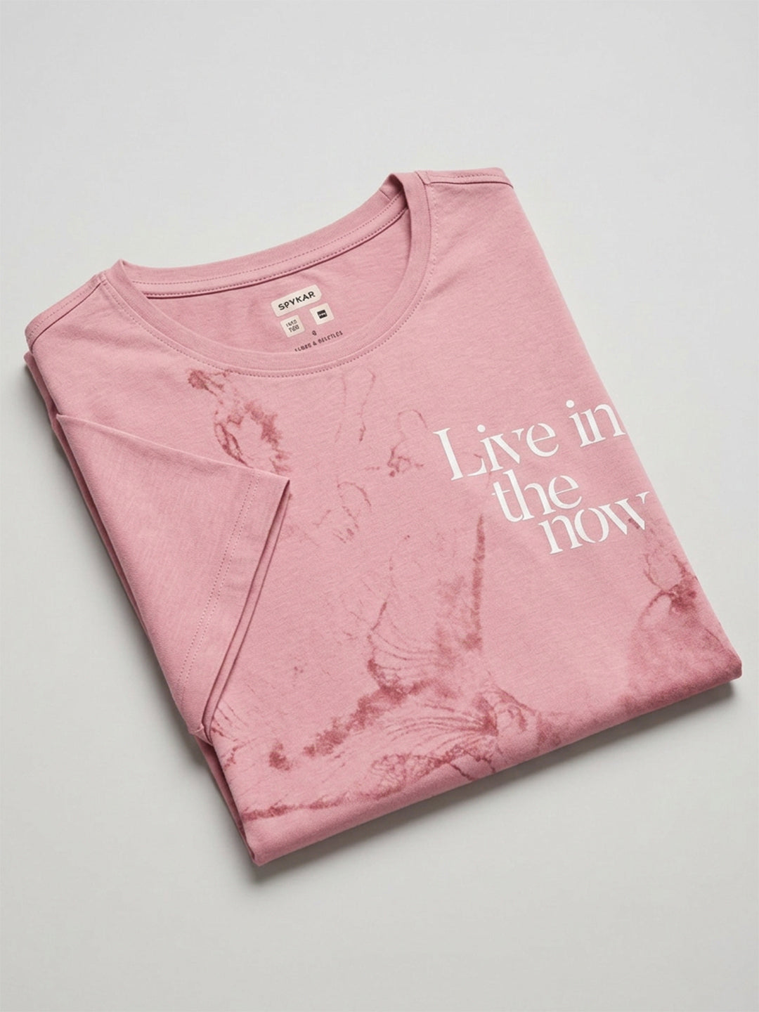 Men T-Shirt Graphic Pink Regular Fit
