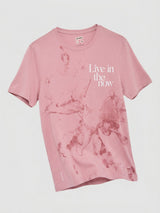 Men T-Shirt Graphic Pink Regular Fit