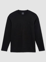 Men T-Shirt Textured Black Regular Fit