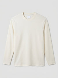 Men T-Shirt Textured White Regular Fit