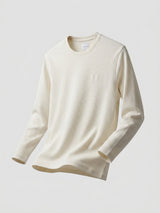 Men T-Shirt Textured White Regular Fit