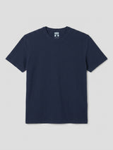 Men T-Shirt Graphic Navy Blue Regular Fit