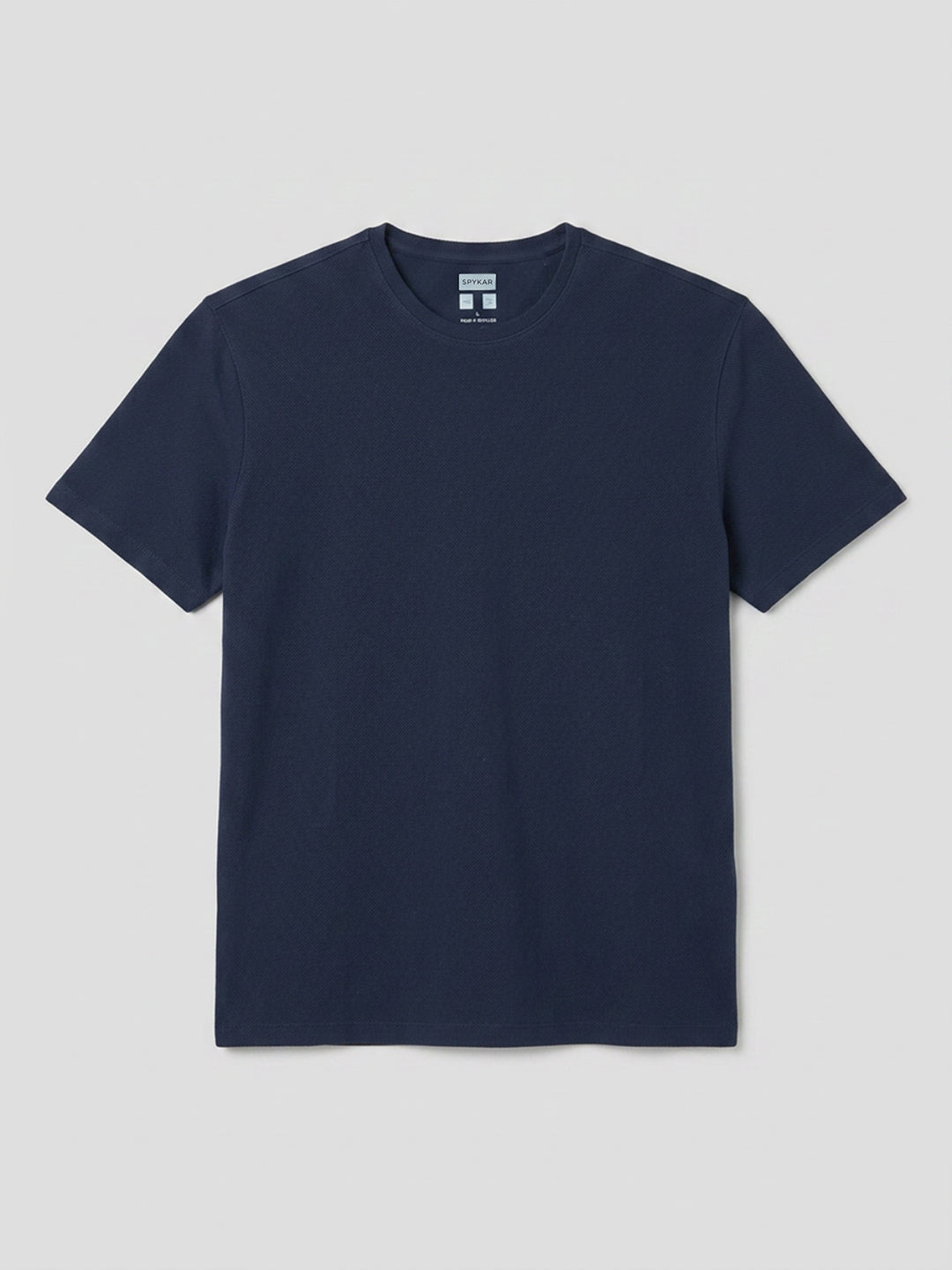 Men T-Shirt Graphic Navy Blue Regular Fit