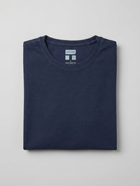 Men T-Shirt Graphic Navy Blue Regular Fit