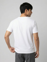 Men T-Shirt Graphic White Regular Fit