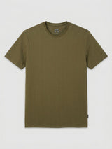 Men T-Shirt Solid Green Regular Fit