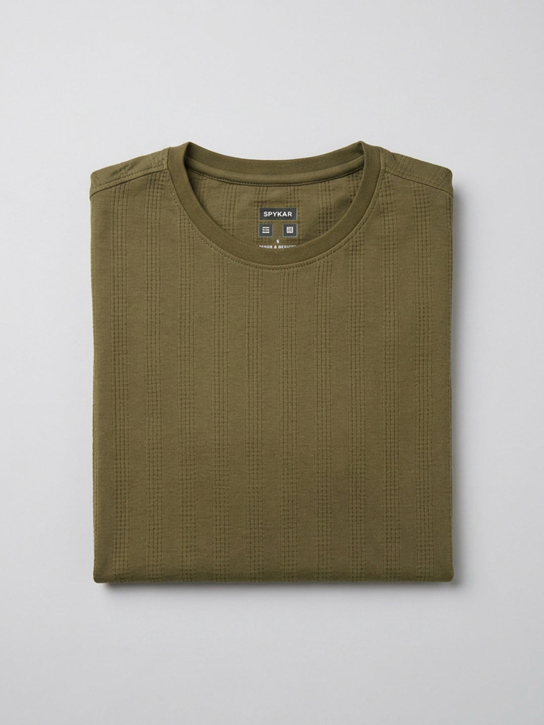 Men T-Shirt Solid Green Regular Fit