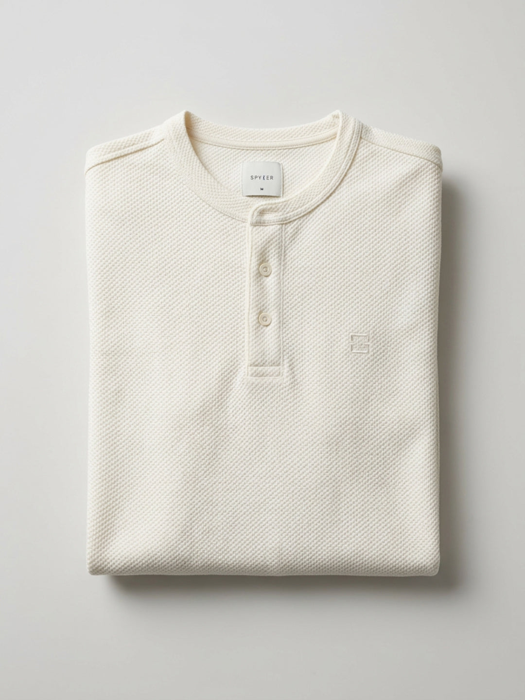 Men T-Shirt Textured Off-White Regular Fit