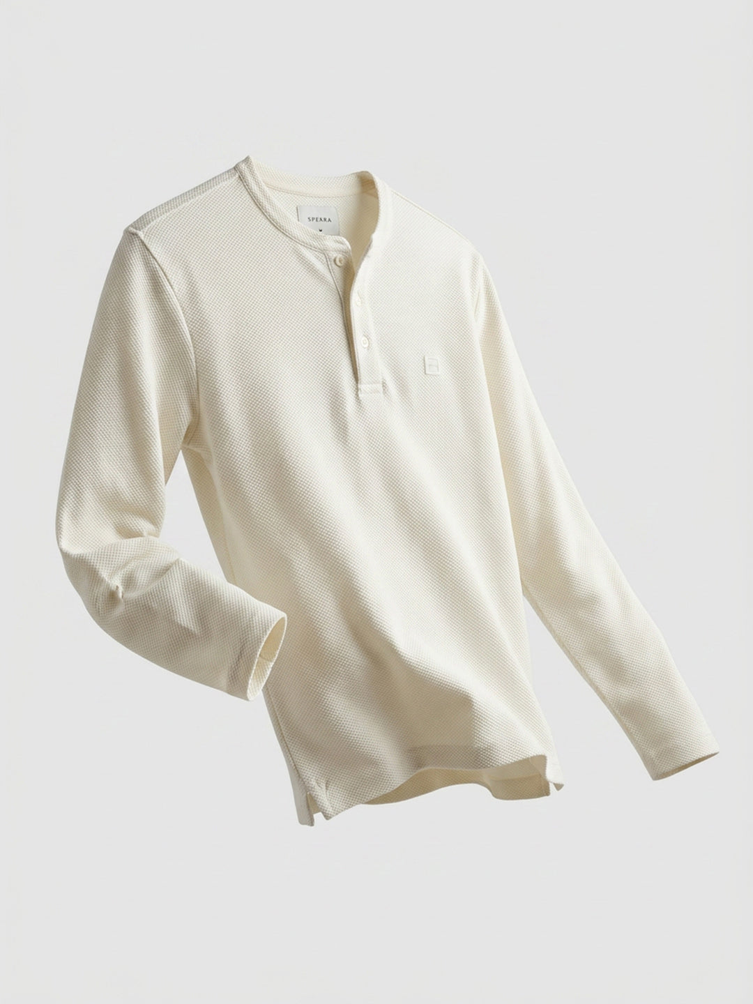 Men T-Shirt Textured Off-White Regular Fit