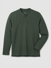 Men T-Shirt Textured Green Regular Fit