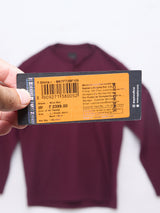 Men T-Shirt Textured Maroon Regular Fit