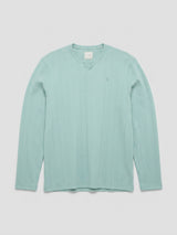Men T-Shirt Textured Green Regular Fit