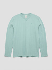 Men T-Shirt Textured Green Regular Fit